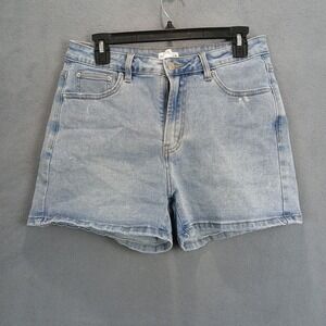 Orange Kiss Bermuda Shorts Women 3 Light Blue Denim Cotton Stretch Everyday Wear
